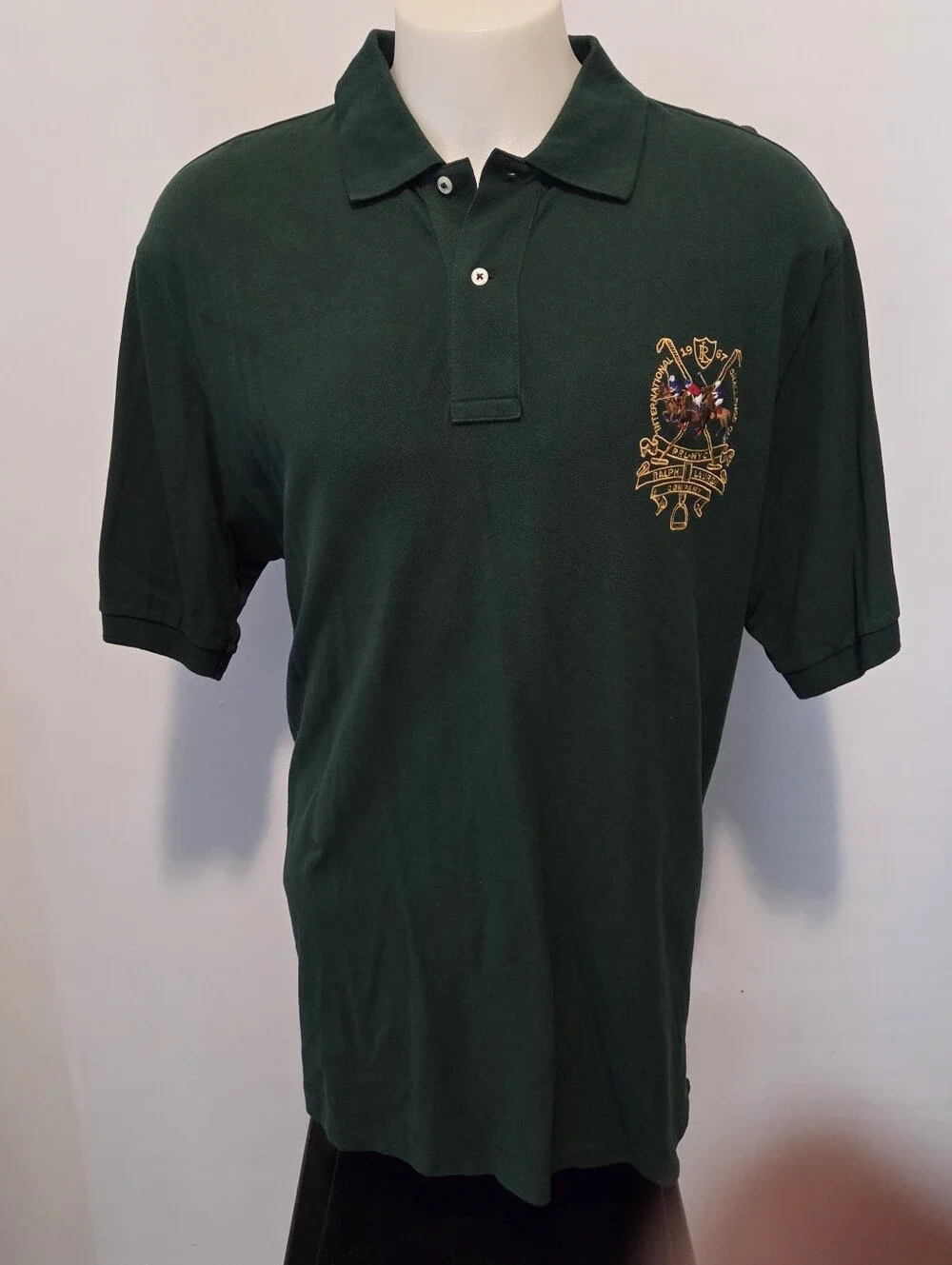Polo Ralph Lauren Mens Big Triple Pony Short Sleeve Polo Green BIG &TALL XLT